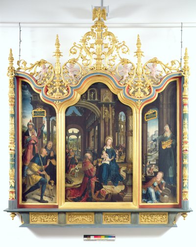 Triptych of the Adoration of the Infant Christ, 1529 by Jean the Elder Bellegambe